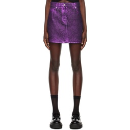 Purple   Black Miniskirt 222443F090009