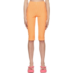 Orange Polyester Shorts 221443F088019