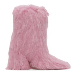 Pink Furry Boots 232443F114001