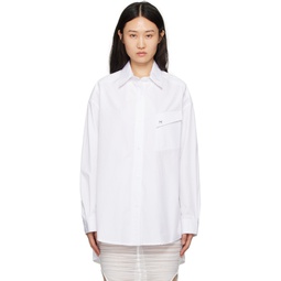 White Oversized Shirt 241345F109006