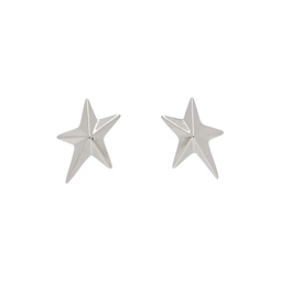 Silver Mini Star Earrings 241345M144000
