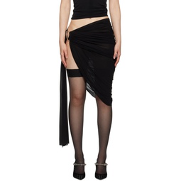 Black Cutout Miniskirt 241345F090007