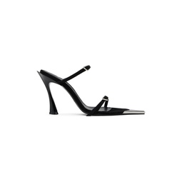 Black Strappy Fang 95 Heeled Sandals 241345F125002