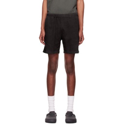 Black Cotton Shorts 222554M193003