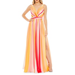 Ieena Multi Striped Gown