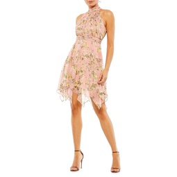 Ieena Asymmetric Floral Mini Dress