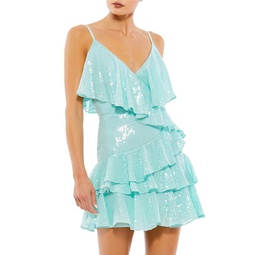 Flutter Sequin Mini Dress