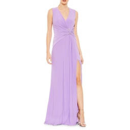 Draped A Line Gown