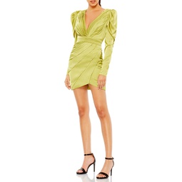 womens satin mini cocktail and party dress