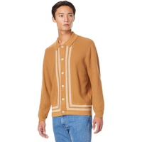 Mens Madewell Button-Up Long-Sleeve Sweater Polo