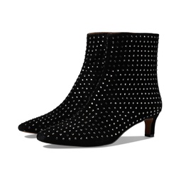Madewell The Dimes Kitten-Heel Boot in Crystal-Embellished Suede