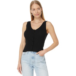 Womens Madewell The Signature Knit Button-Front Sweater Tank