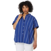 Madewell Plus Resort Long-Sleeve Shirt in Stripe Seersucker