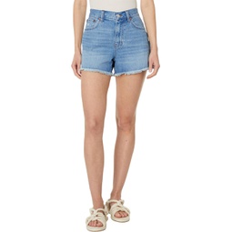 Madewell Relaxed Mid-Length Denim Shorts in Bonavie Wash: Raw-Hem Edition