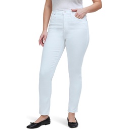 Womens Madewell High-Rise Stovepipe Jeans in Pure White