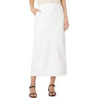 Womens Madewell Denim Carpenter Maxi Skirt in Tile White