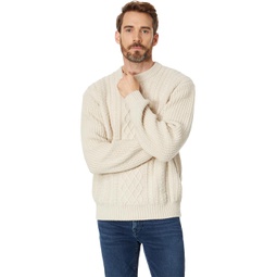 Mens Madewell Cabled Crewneck Sweater