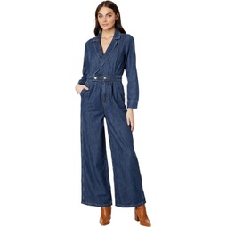 Womens Madewell Denim Tailored Jumpsuit in Norvell Wash