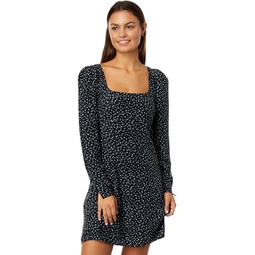 Womens Madewell Seamed Long-Sleeve Mini Dress in Ditsy Floral