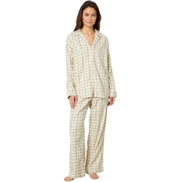 Womens Madewell Plaid Flannel Pajama Set