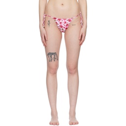 Pink Self-Tie Bikini Bottom 241533F105000