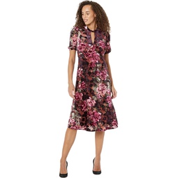 Womens Maggy London Midi Dress with Twist Neck Detail and Empire Waist