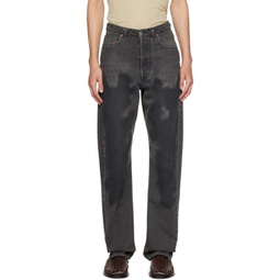 Gray Unregular Jeans 232516M186000