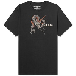 Maharishi Embroided Sue-Rye Dragon T-Shirt Black