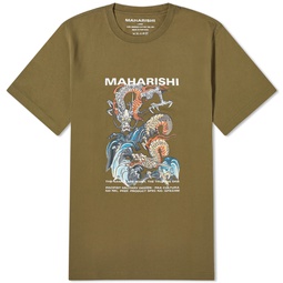 Maharishi Double Dragon T-Shirt Olive