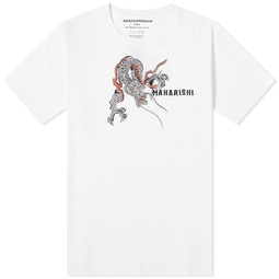 Maharishi Embroided Sue-Rye Dragon T-Shirt White