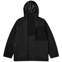 Maharishi Asym Zipped Hooded Fleece Jacket Black