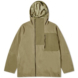 Maharishi Asym Zipped Hooded Fleece Jacket Olive