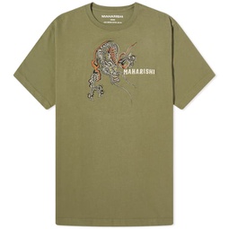Maharishi Embroided Sue-Rye Dragon T-Shirt Olive