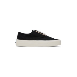 Black Canvas Laced Sneakers 222389F128001