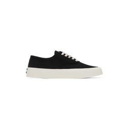 Black Canvas Laced Sneakers 231389M237000