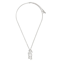 Silver Handwriting Long Necklace 241389F023000