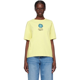 Yellow Floating Flower T Shirt 241389F110012