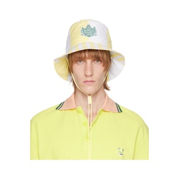 Yellow   White Hotel Olympia Edition Bucket Hat 232389M140001