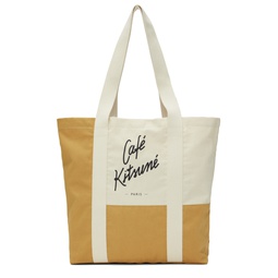 Orange   Off White Cafe Kitsune Colorblock Tote 241389F049005