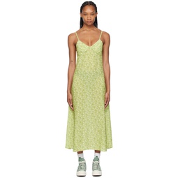 Green Strap Maxi Dress 241389F055002