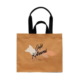 Tan Profile Fox Cafe Double Carry Tote 222389M172007