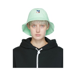 Green Gradient Fox Head Bucket Hat 221389F015001