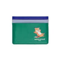 Green   Blue Chillax Card Holder 231389M163000