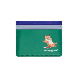 Green   Blue Chillax Card Holder 231389M163000