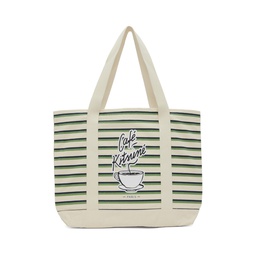 Off White Coffee Cup Tote 232389M172012
