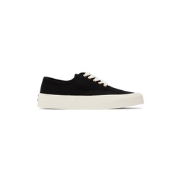 Black Canvas Laced Low Top Sneakers 221389M237000