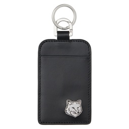 Black Fox Head Neck Card Holder 241389M163000