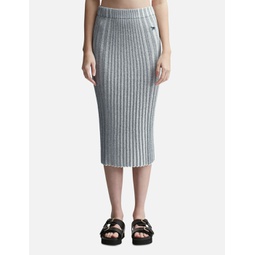 BABY FOX PATCH RIBBED MIDI SKIRT