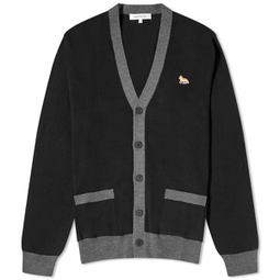 Maison Kitsune Baby Fox Patch Regular Cardigan Black