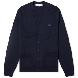 Maison Kitsune Bold Fox Head Patch Cardigan Ink Blue